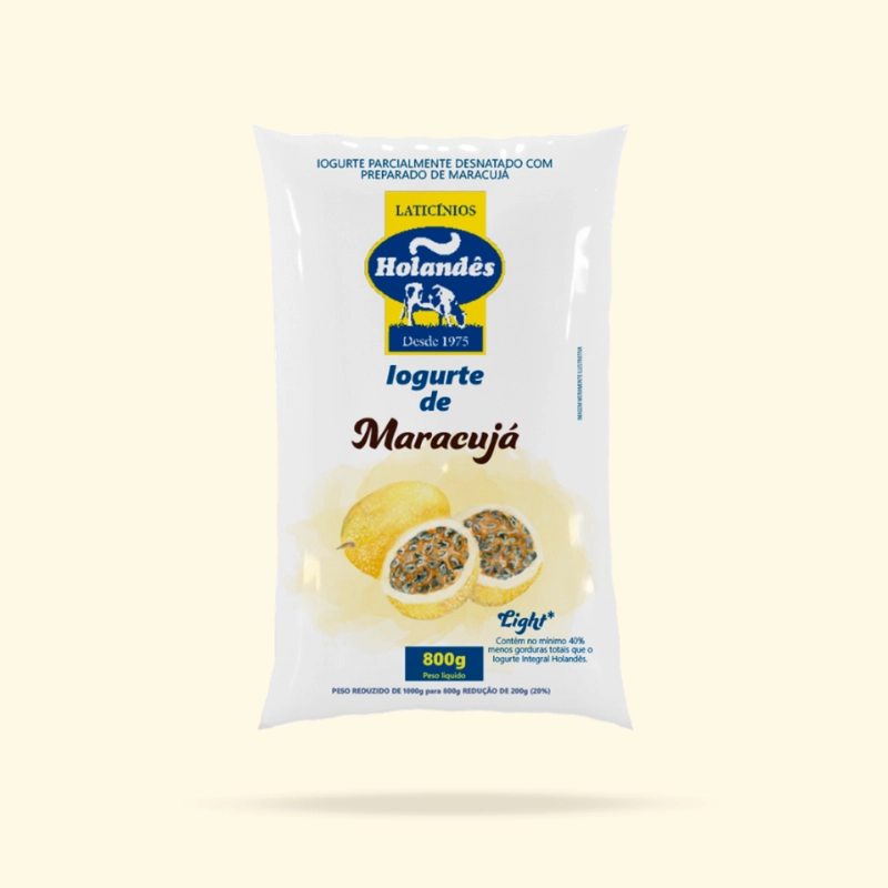 Saco Iogurte Maracuja - Laticínios Holandês