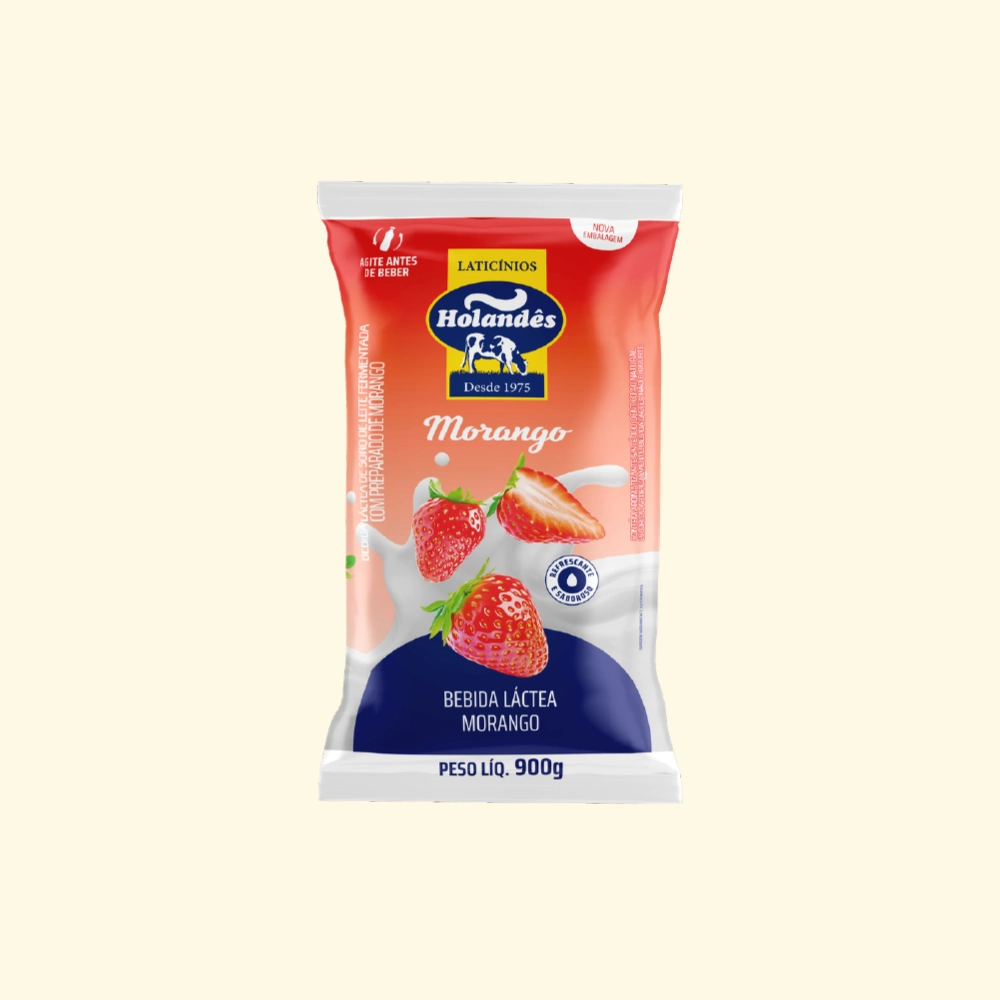 Bebida Láctea de Morango 900g - Laticínios Holandês