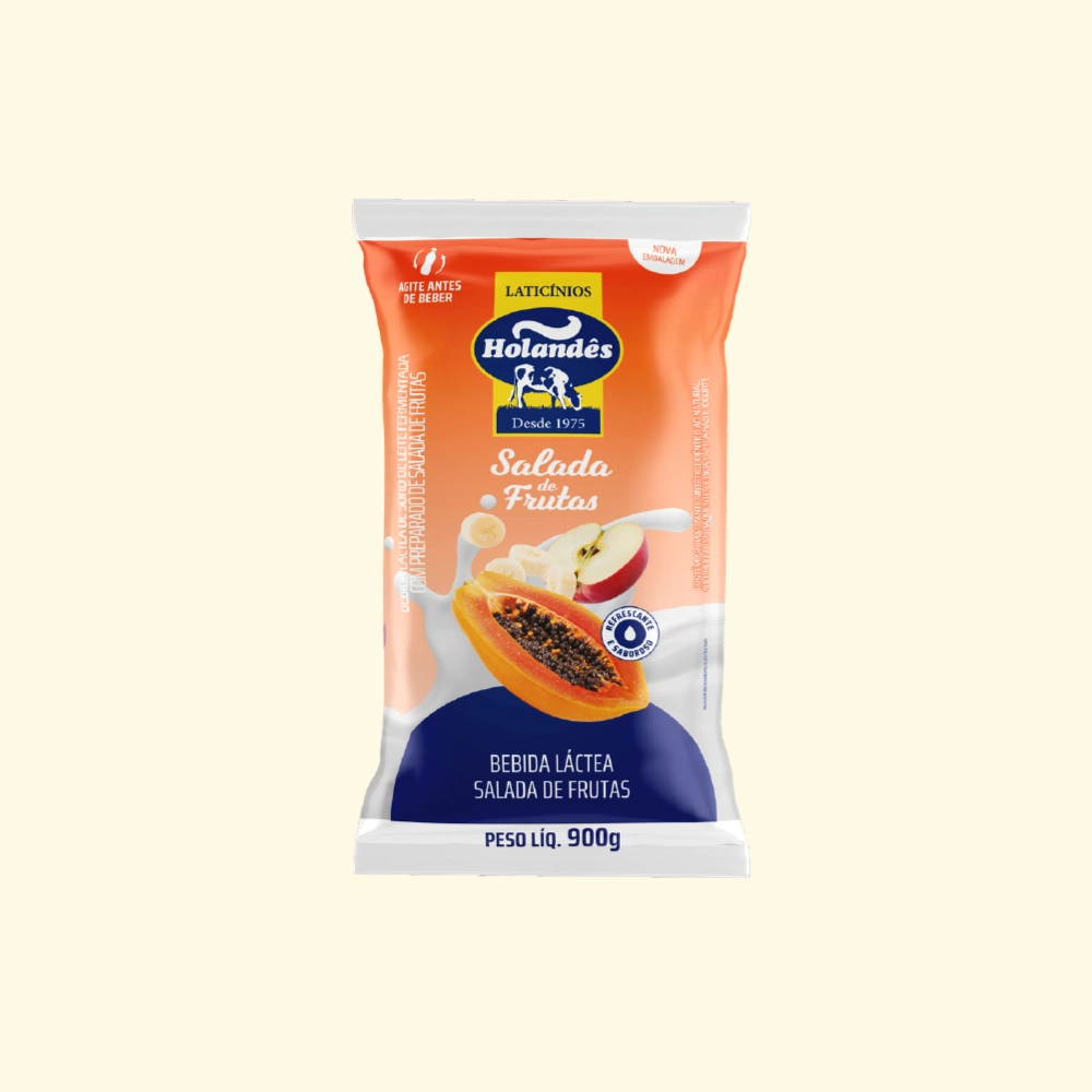 Bebida Láctea Salada de Frutas 900g - Laticínios Holandês