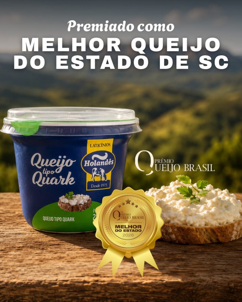 Queijo Quark Laticínios Holandês premiado como melhor queijo de Santa Catarina